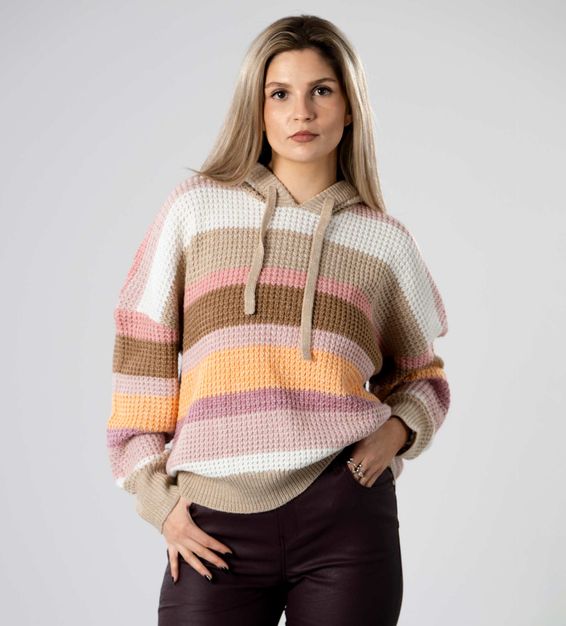 Women Hoodie Knitted Sweater