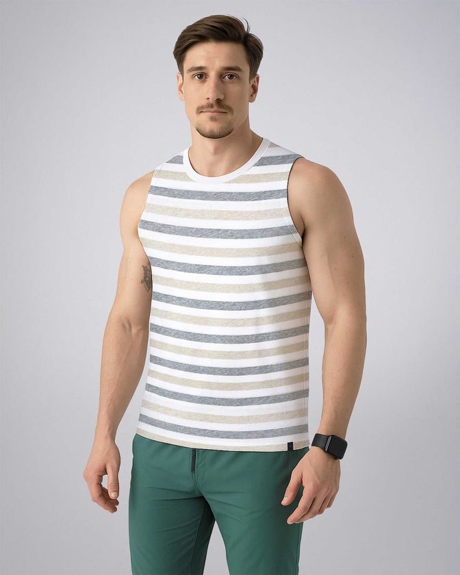 Pantoneclo Stripe Yarn Dyed Vest