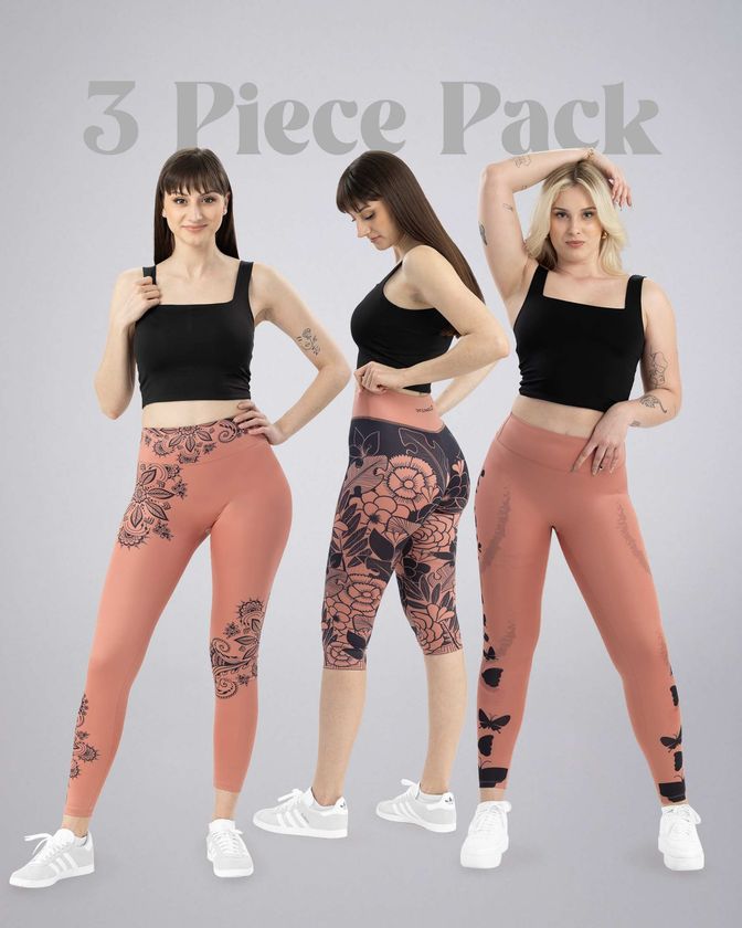 Leafletic 3 Pcs Pack Super Stretch Legging  