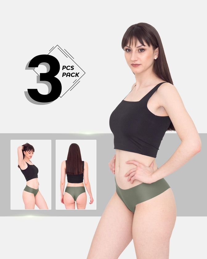 Braguitas hipster para mujer de nylon y elastano - Pack de 3