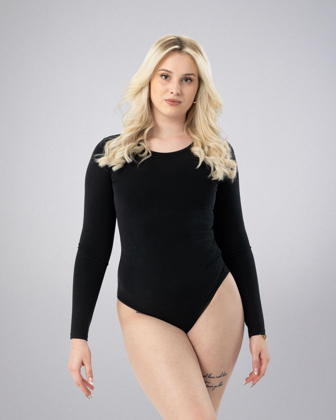 Leafletic Women's Modal Crew Neck Bodysuit