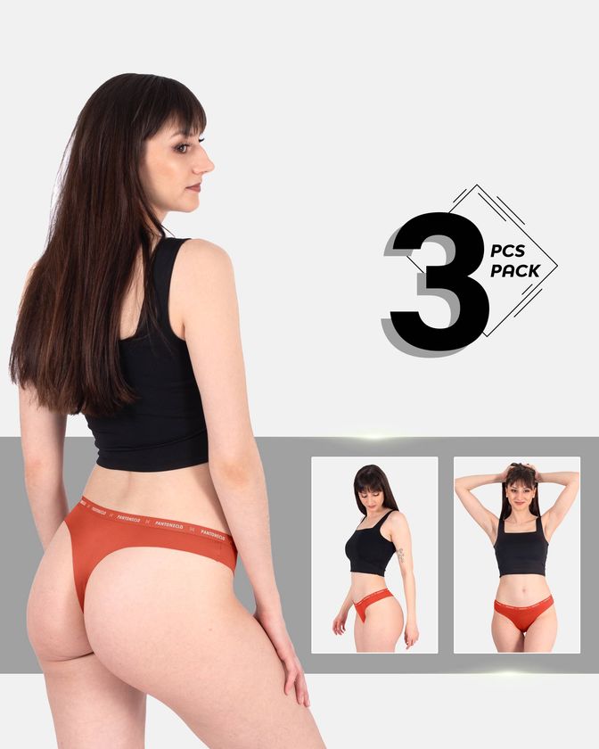 Braguitas brasileñas de algodón y elastano – Pack de 3