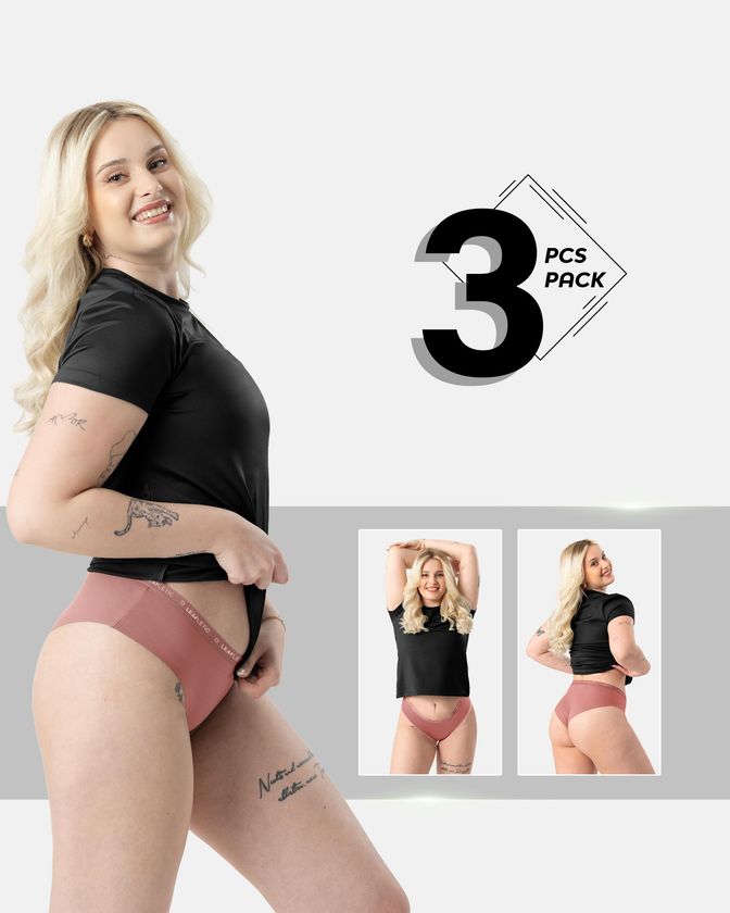 Braguitas hipster para mujer de nylon y elastano - Pack de 3