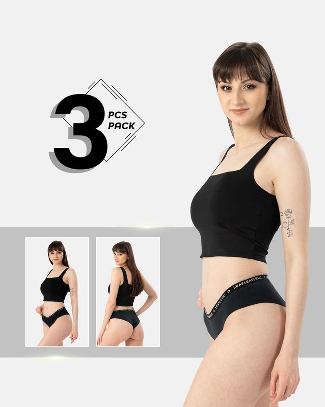 Braguitas hipster para mujer de nylon y elastano - Pack de 3