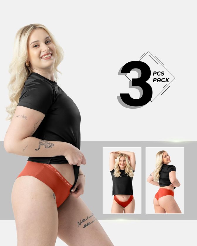 Braguitas hipster de algodón y elastano para mujer - Pack de 3