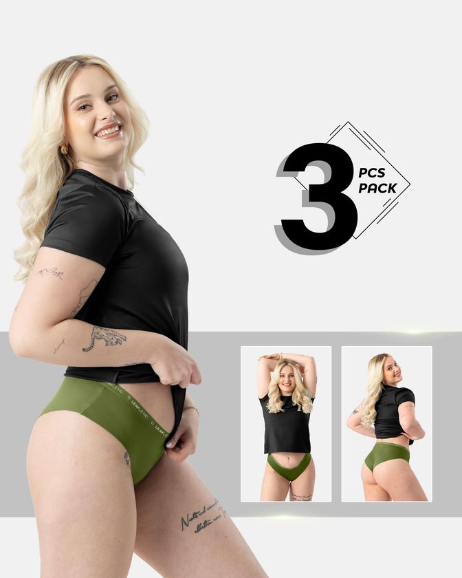 Braguitas hipster de algodón y elastano para mujer - Pack de 3