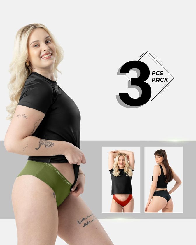 Braguitas hipster de algodón y elastano para mujer - Pack de 3