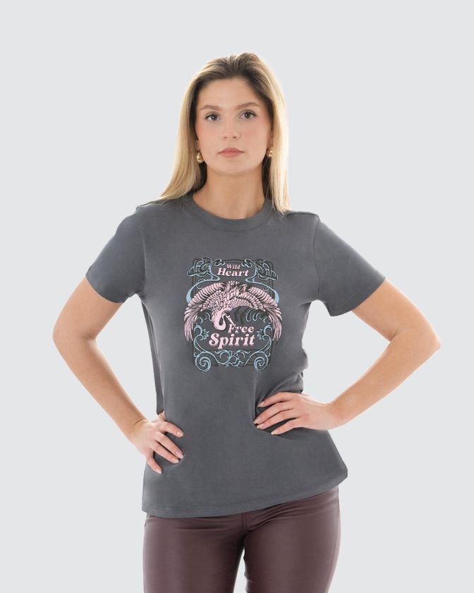 Leafletic Ladies Cotton Printed T- Shirt