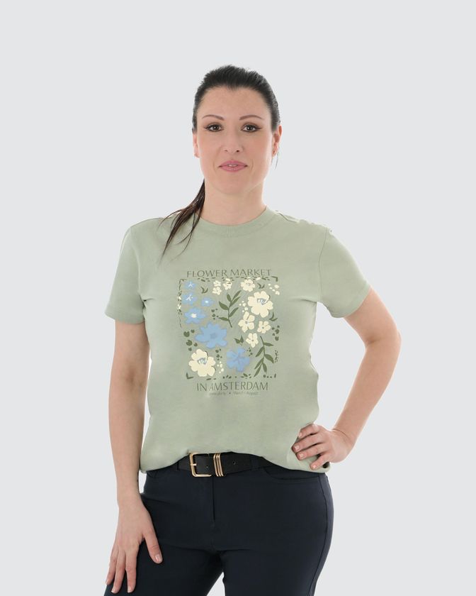 Leafletic Ladies Cotton Printed T- Shirt