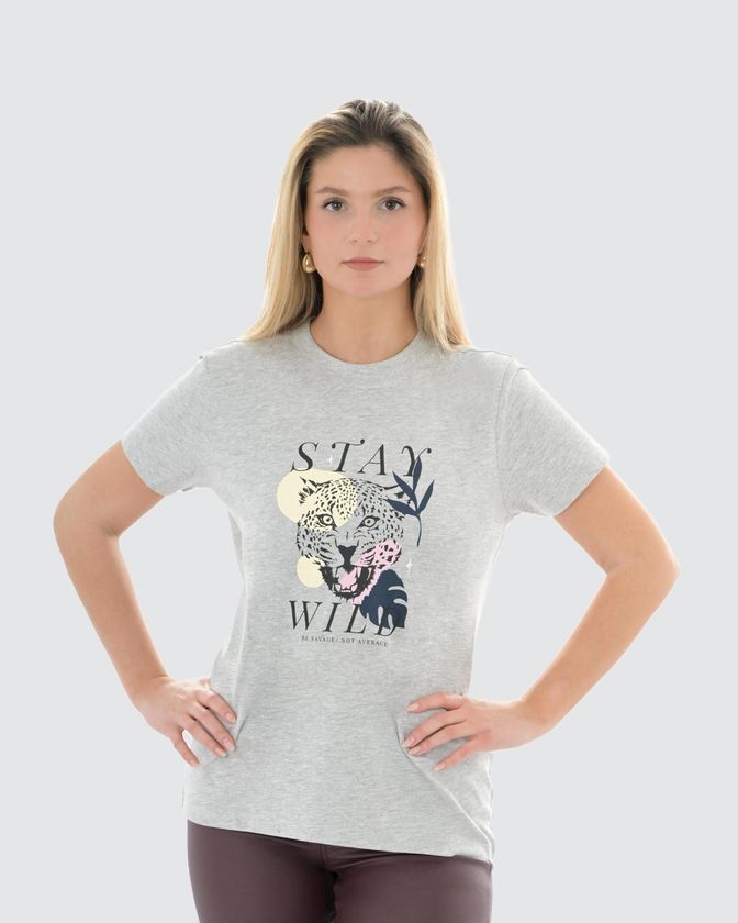 Leafletic Ladies Cotton Printed T- Shirt