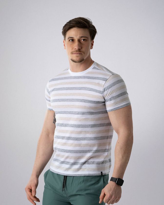 Men's Stripe Yarn Dyed T-shirt